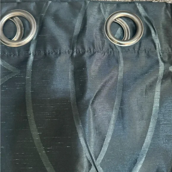 Set of 4 Textured Black Out Grommet Panels 79 inch - Picture 4 of 4